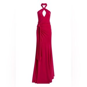 Cinq à Sept Strapless Fuchsia Dress Gulliame Gown in Pink Garnet 😍
